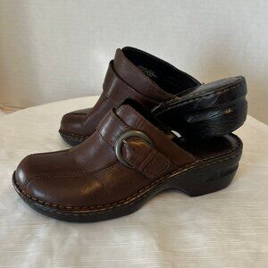 B.O.C. Born  Concept Women's Brown Leather Mule/Clog